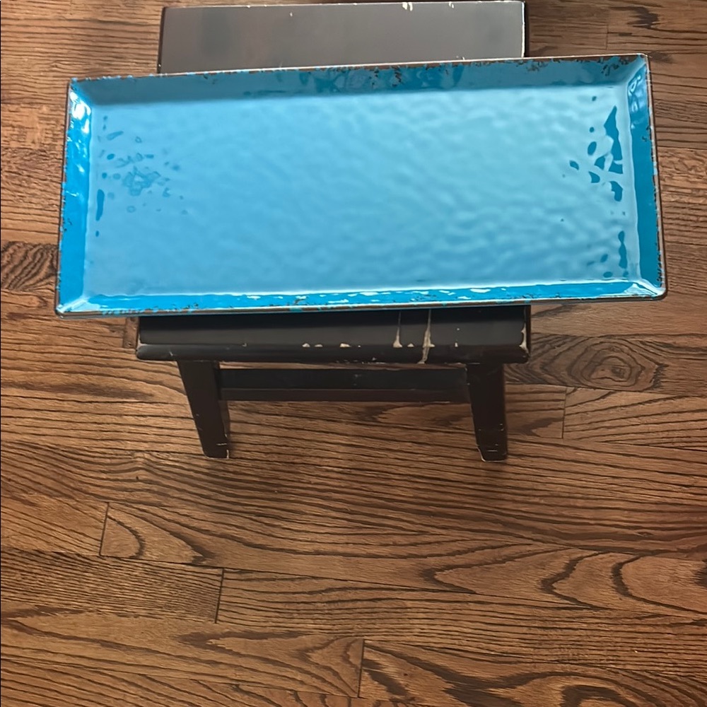 Blue Rectangular Tray
